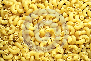 Raw Macaroni Pasta Texture Background