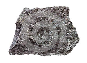 raw Magnetite ore (iron ore) isolated on white