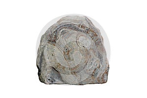 Raw of Marble rock isolated on a white background. Marble stone for garden decoration.