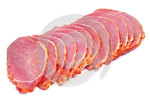 Raw marinated pork sirloin