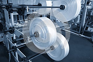 The raw material for plastic bag production.