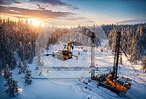 Raw materials mining industry in Siberia