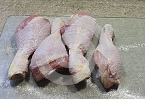 Raw meat chicken feet photo