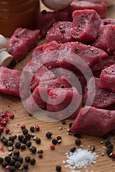 Raw Meat Cubes