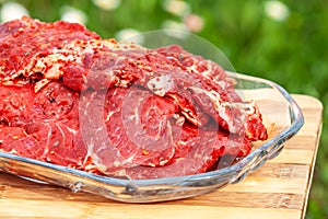 Raw meat ready to grilling