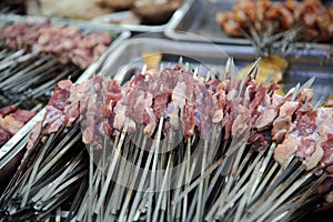 Raw meat for satay
