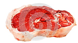 Raw meat steak isolated