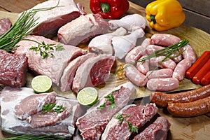 Raw meats photo