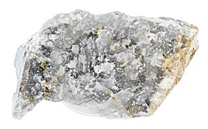 raw melilite rock isolated on white