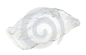 raw moonstone mineral isolated on white