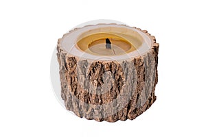 raw natural ash tree wood tea light candle holder house home ero waste decoration