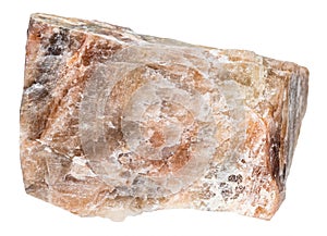 raw nepheline mineral isolated on white