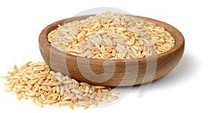 Raw oats isolated on the white background