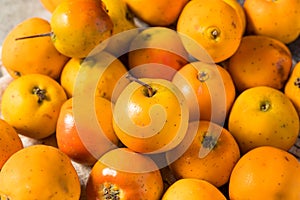 Raw Orange Organic Tejocote Apples photo