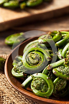 Raw Organic Green Fiddlehead Ferns