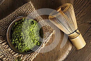 Raw Organic Green Matcha Tea photo