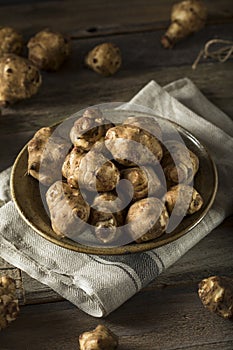 Raw Organic Jerusalem Artichoke Sunchokes