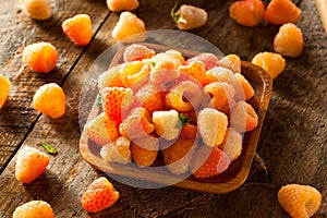 Raw Organic Orange Sunshine Raspberries