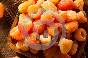 Raw Organic Orange Sunshine Raspberries