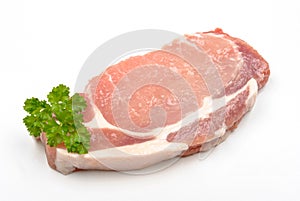 raw organic pork chop