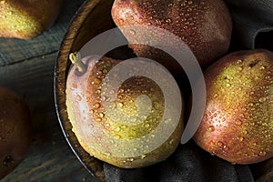 Raw Organic Red Anjou Pears photo