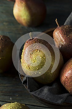 Raw Organic Red Anjou Pears