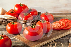 Raw Organic Red Beefsteak Tomatoes