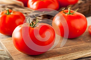Raw Organic Red Beefsteak Tomatoes