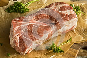 Raw Organic Red Pork Shoulder