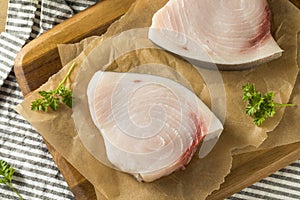 Raw Organic Swordfish Steak Filets photo