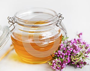 Raw organic thyme honey