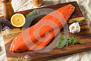 Raw Organic Wild Salmon Filet