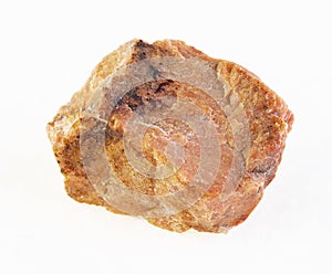 raw orthoclase stone on white