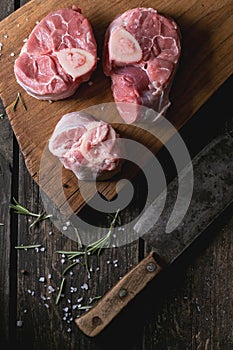 Raw osso buco