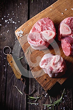 Raw osso buco photo