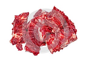 Raw outside round beef roast