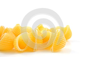 Raw pasta noodles