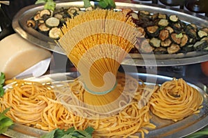 Raw pasta and noodles