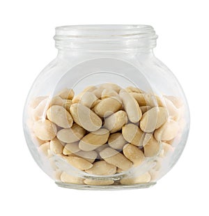 Raw peanuts in small tare photo