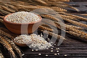 Raw peeled barley grains  (Hordeum vulgare