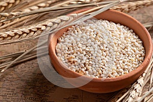 Raw peeled barley grains  (Hordeum vulgare