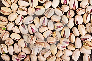 Raw pistachio nuts photo