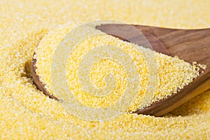 Raw Polenta Close Up