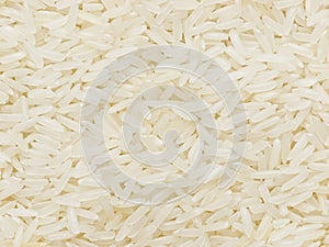 Raw polished white rice