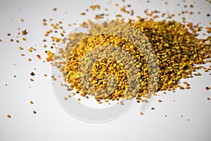 Raw pollen grain isolated on white