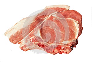 Raw pork chop