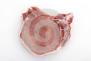 Raw pork chop