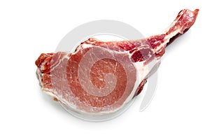 Raw Pork Chop Isolated