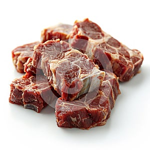 Raw Pork Hocks Isolated on White Background. Generative ai photo