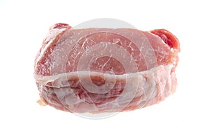 Raw pork isolated